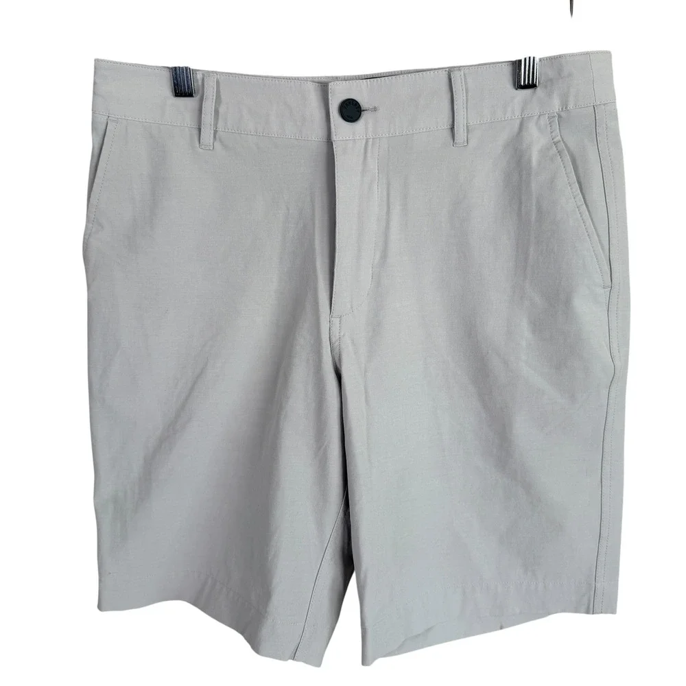 Faherty All Day Shorts Mens 30 Beige Hybrid Recycled Stretch Quick Dry 8 Inseam